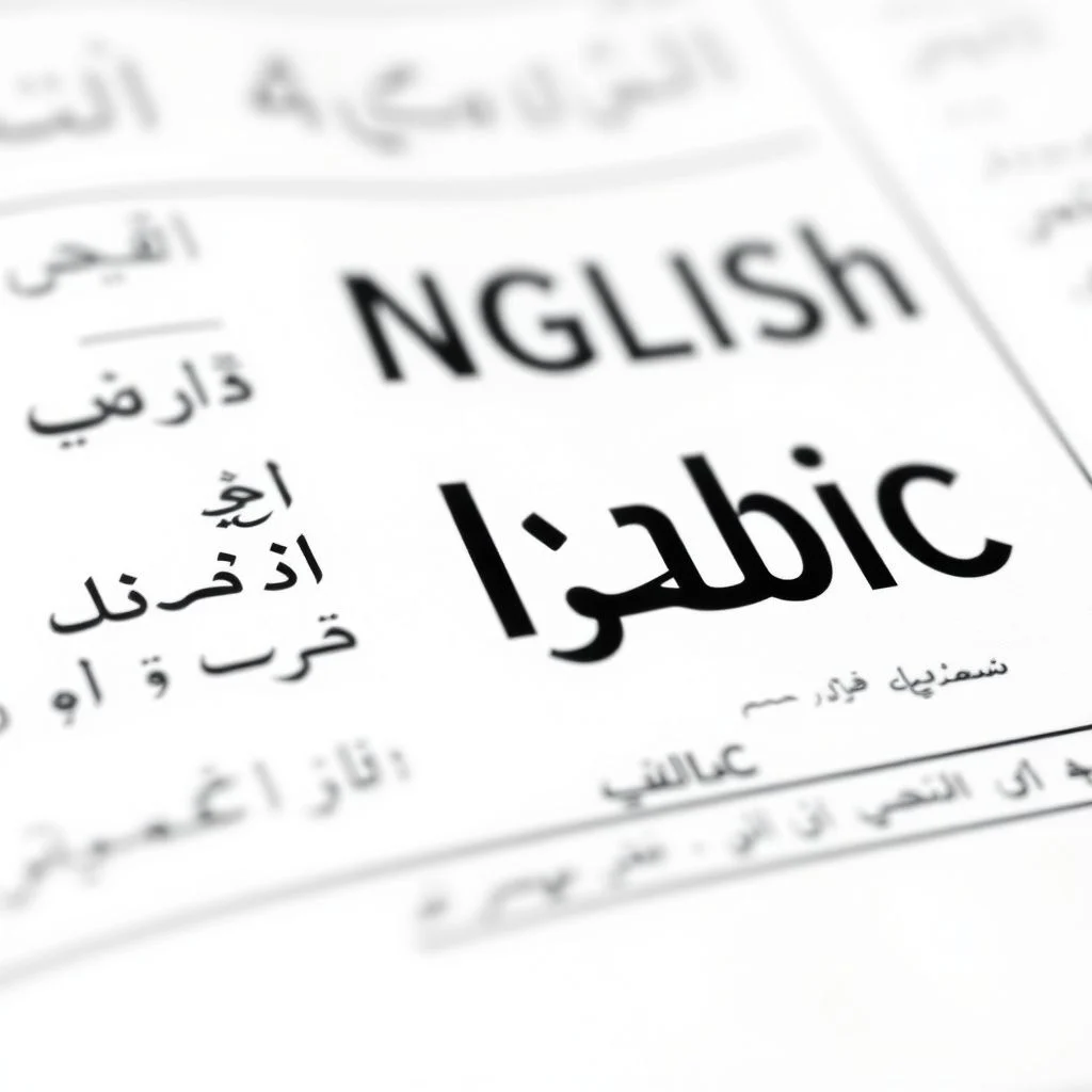 english to arabic illustration