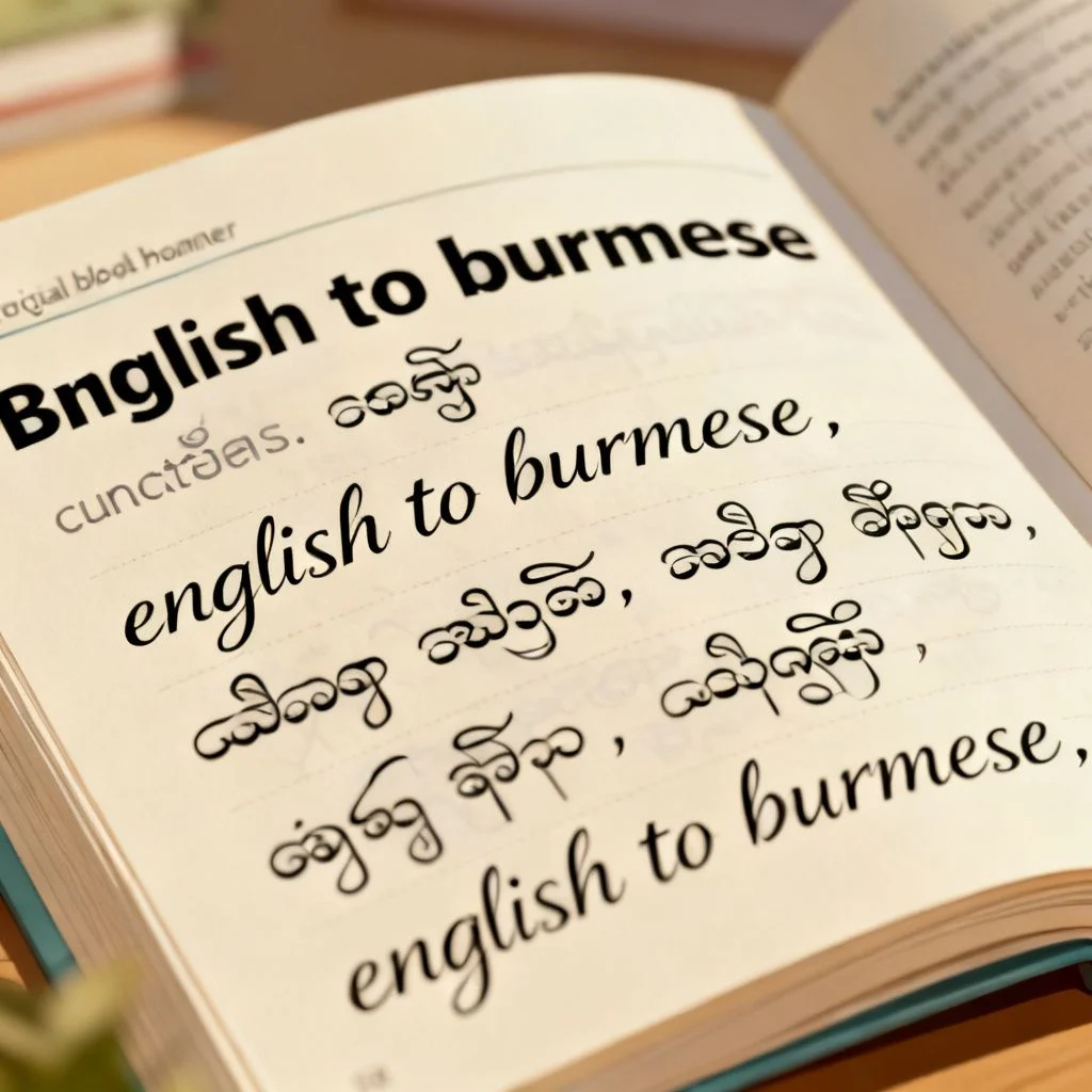 english to burmese illustration