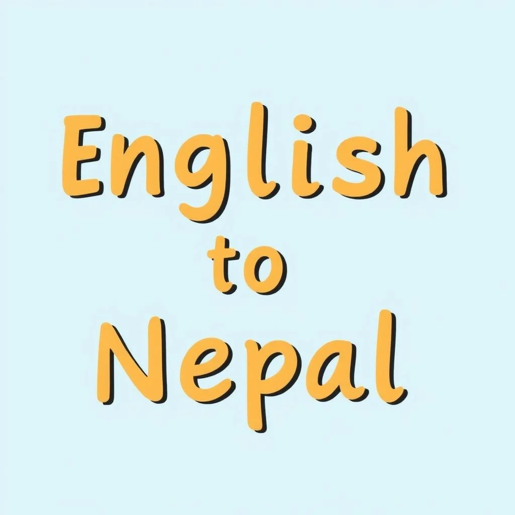 english to nepali illustration
