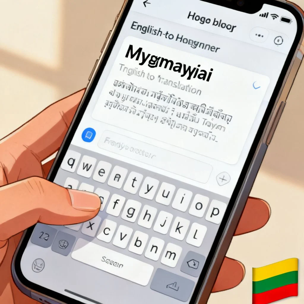 translate english to myanmar with photo illustration