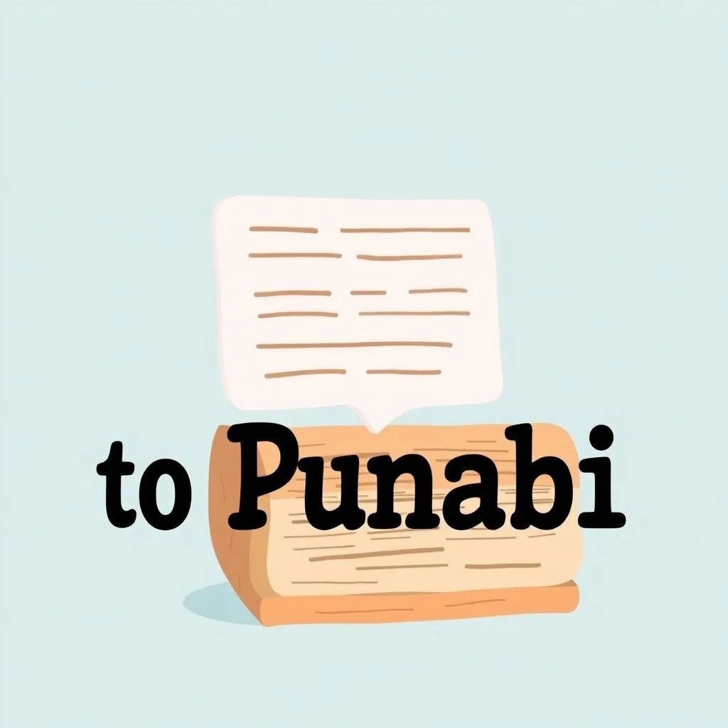 translate english to punjabi illustration
