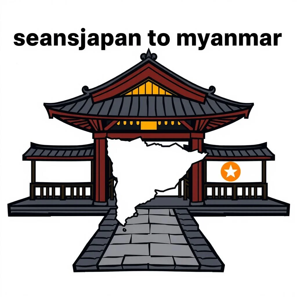 translate japan to myanmar illustration