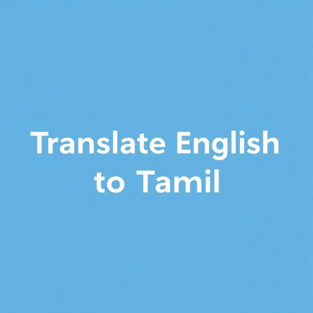 translate english to tamil illustration