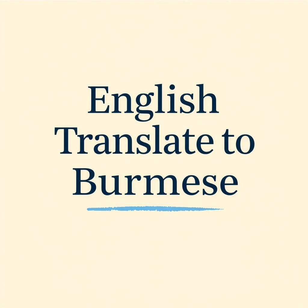 english translate to burmese illustration
