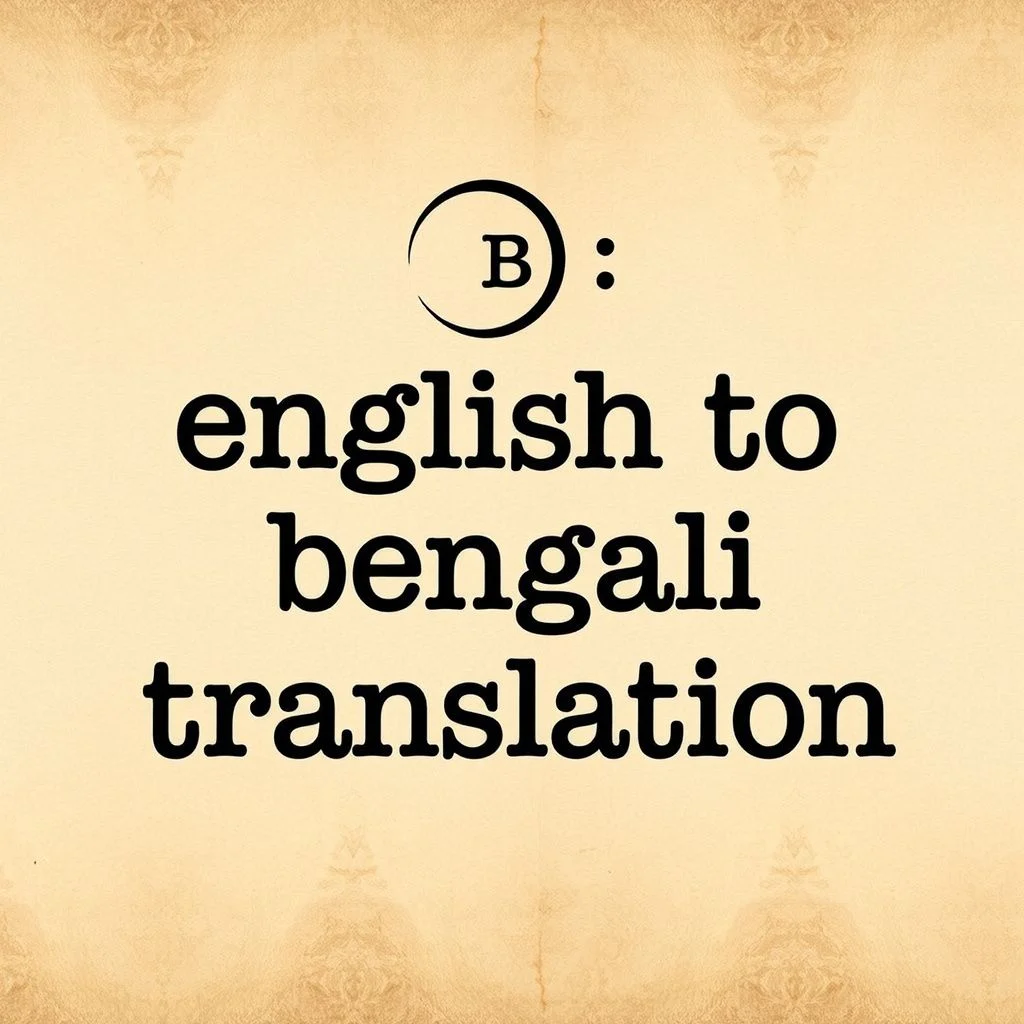 english to bengali translation illustration
