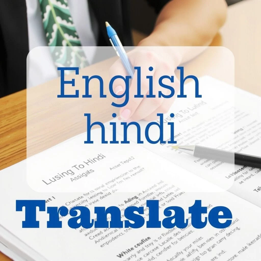 English to Hindi Translate illustration