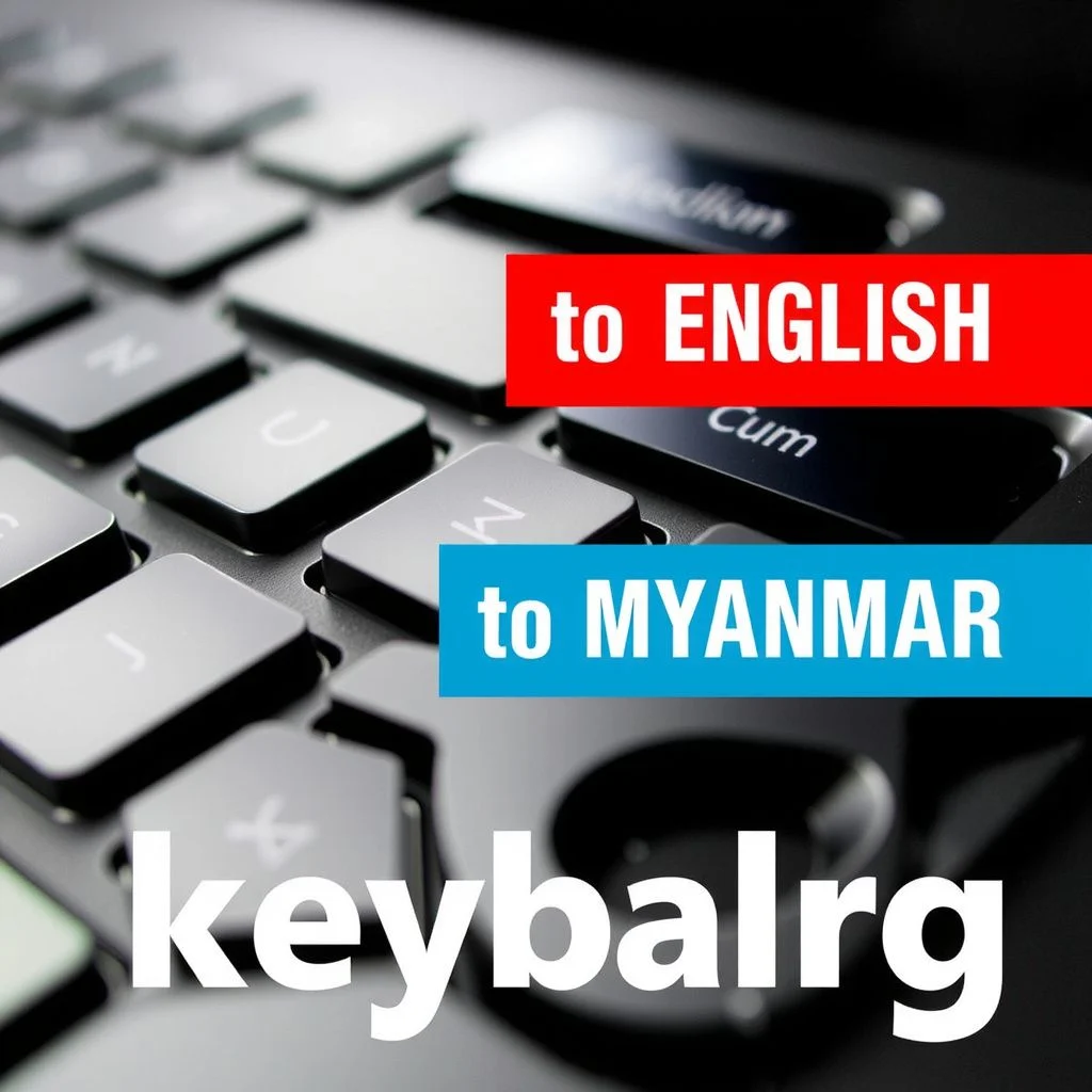 english to myanmar translation keyboard illustration