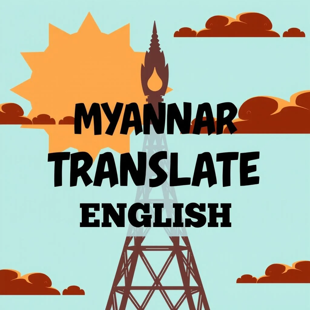 myanmar translate english illustration