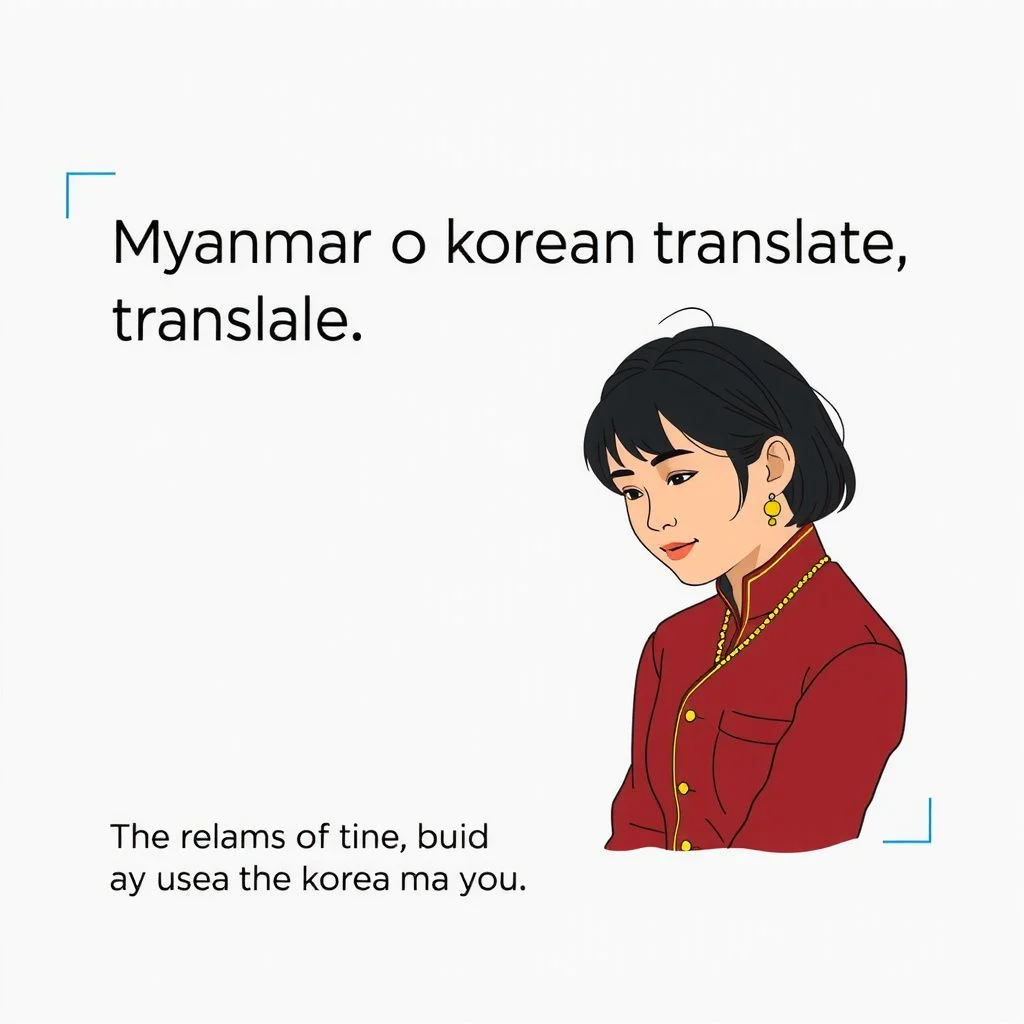 myanmar to korean translate illustration