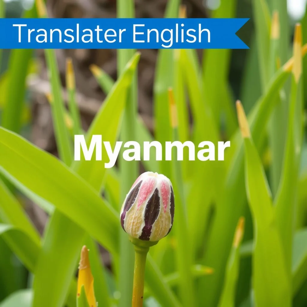 translate english to myanmar with photo illustration