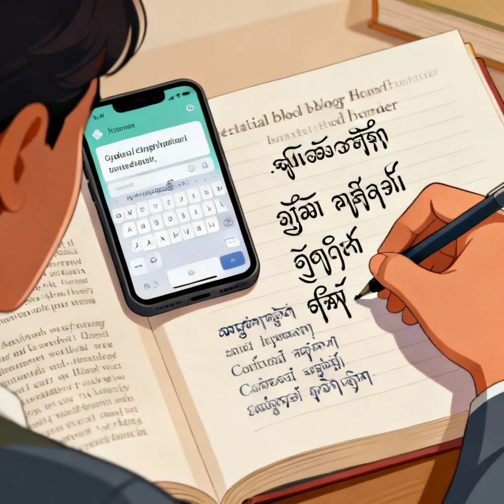 convert english to myanmar illustration