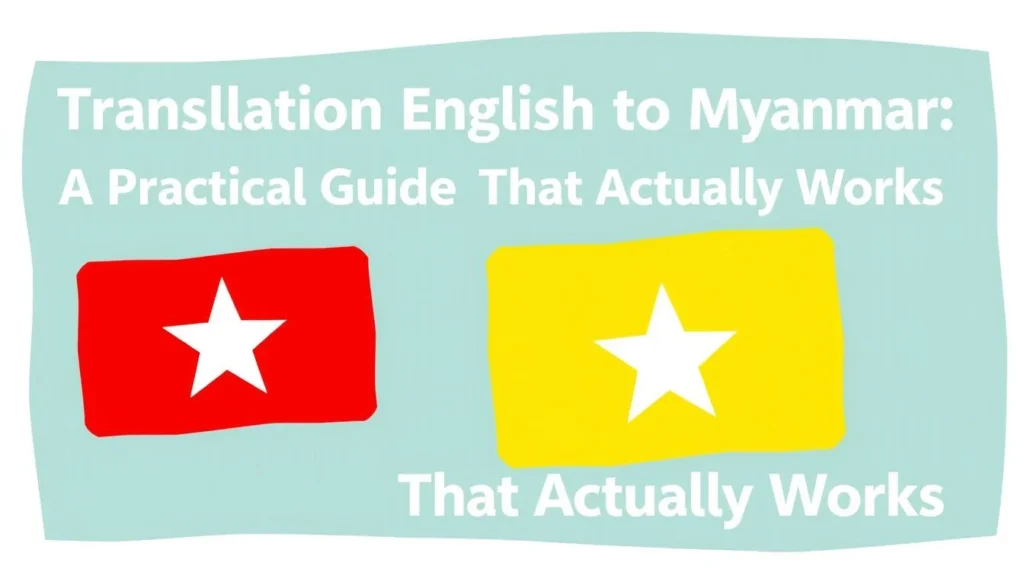 translation english to myanmar — Translation English to Myanmar: A Practical Guide That Actually Works