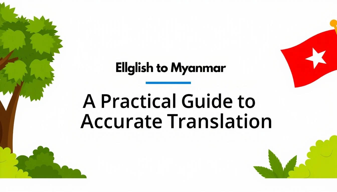 Elglish to Myanmar: A Practical Guide to Accurate Translation