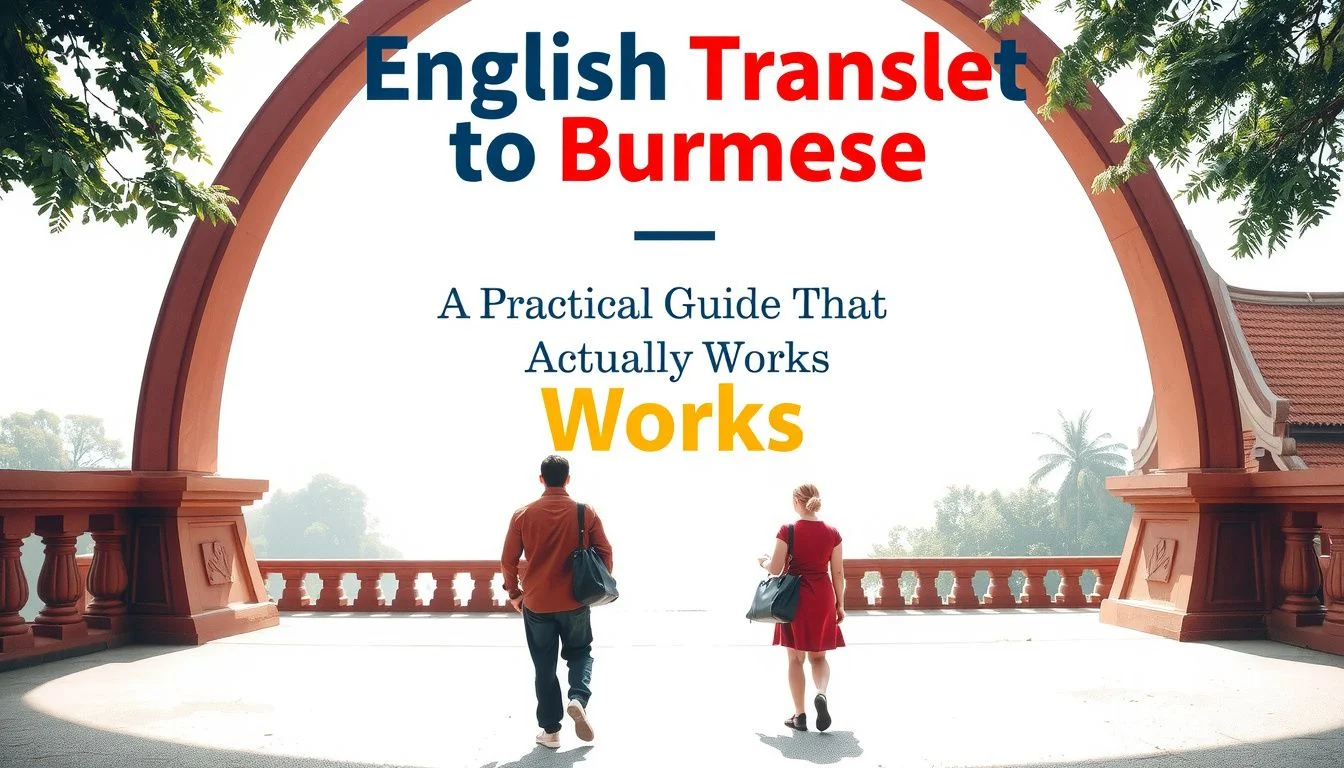 English Translate to Burmese: A Practical Guide That Actually Works