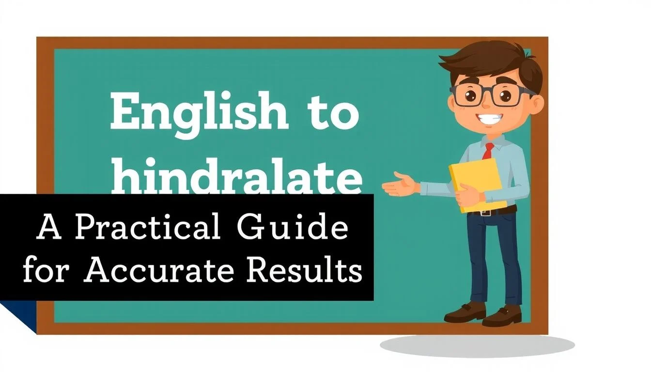 English to Hindi Translate: A Practical Guide for Accurate Results